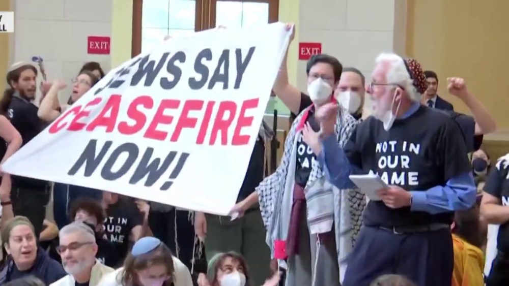 Jewish Americans demanding a ceasefire in Israel-Hamas war protested at White House, Capitol this week