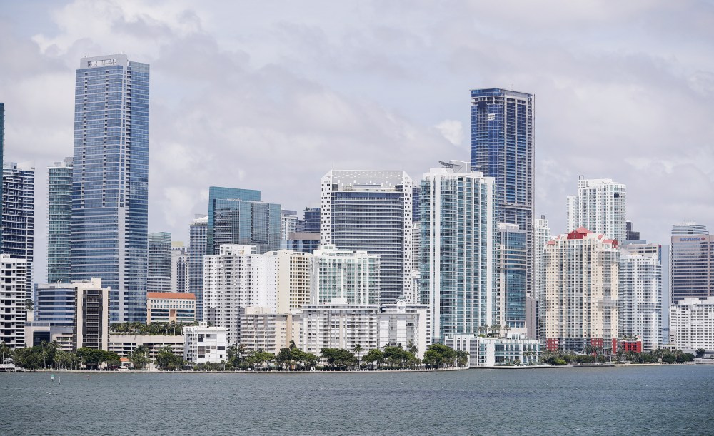 Image: The downtown Miami skyline and Biscayne Bay