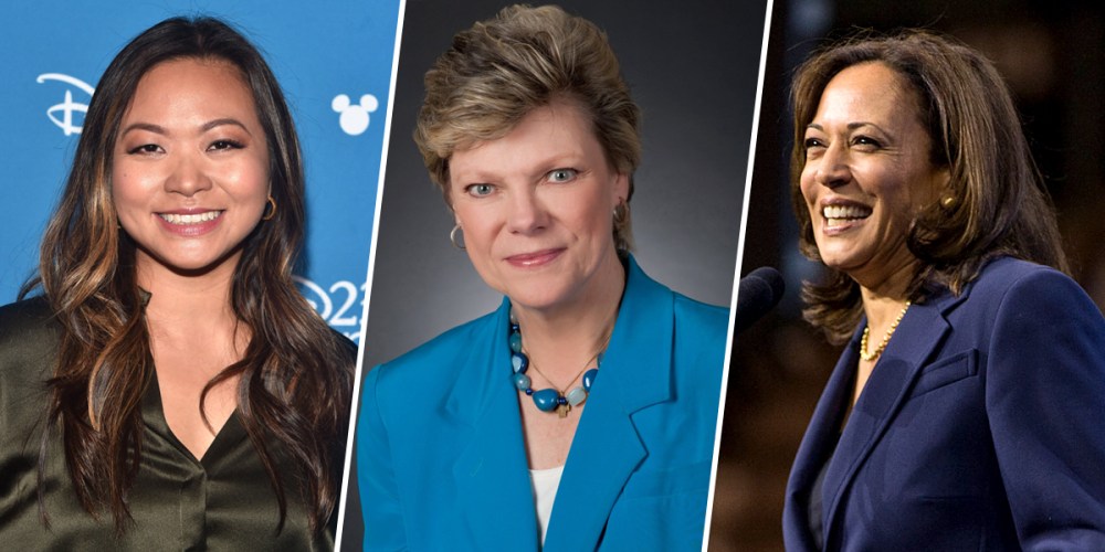 Adele Lim, Cokie Roberts and Kamala Harris.