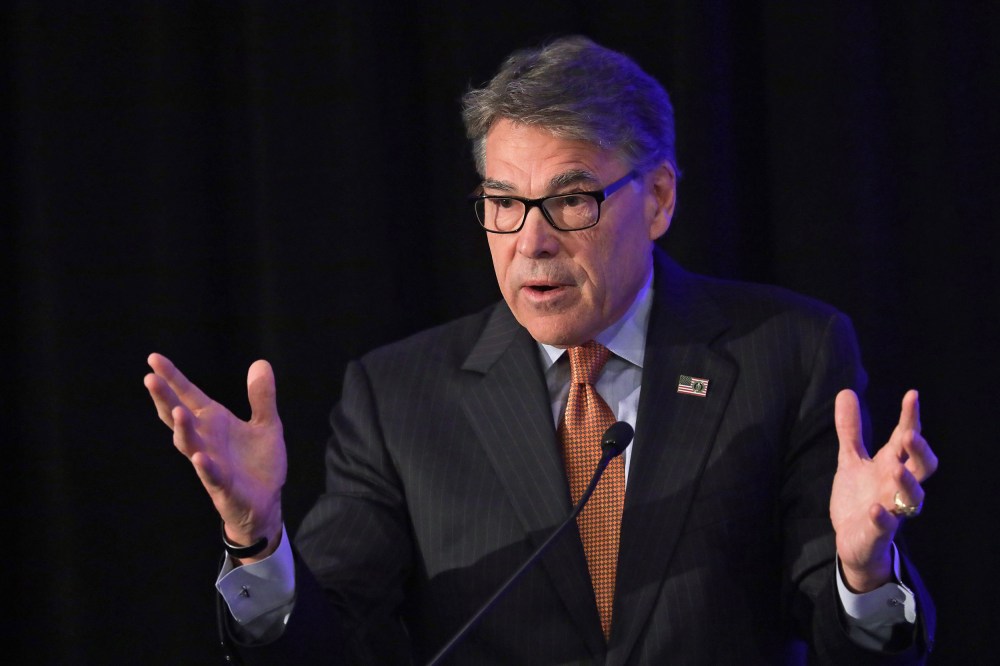 Secretary of Energy Rick Perry speaks on Nov. 5, 2019 in Washington.