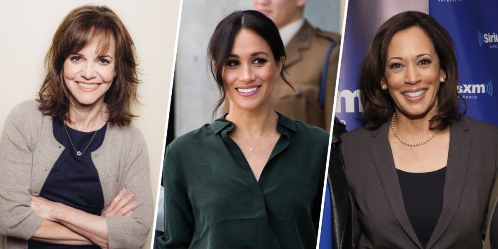 Actress Sally Field, Meghan, Duchess of Sussex, and Senator Kamala Harris.