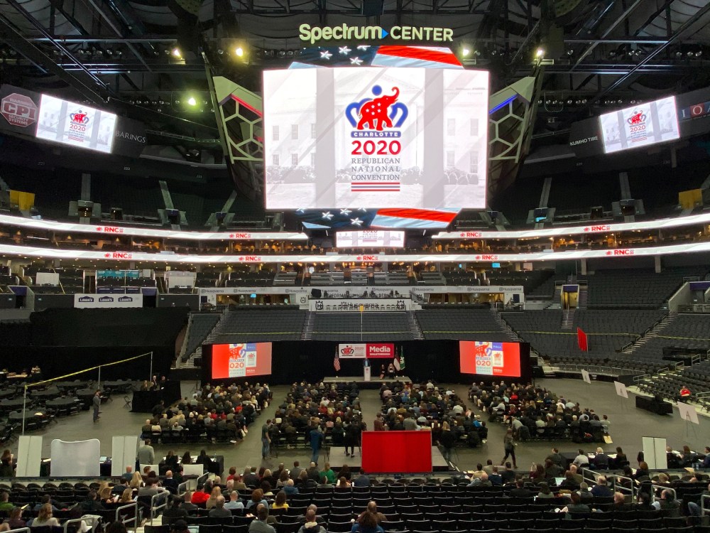 Image: The Republican National Committee holds a media walkthrough for the 2020 Republican National Convention that will be held from Aug. 24-27, 2020