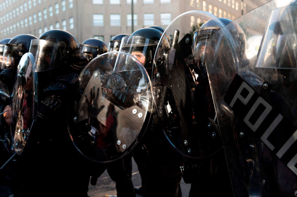 Image: Police riot gear shield