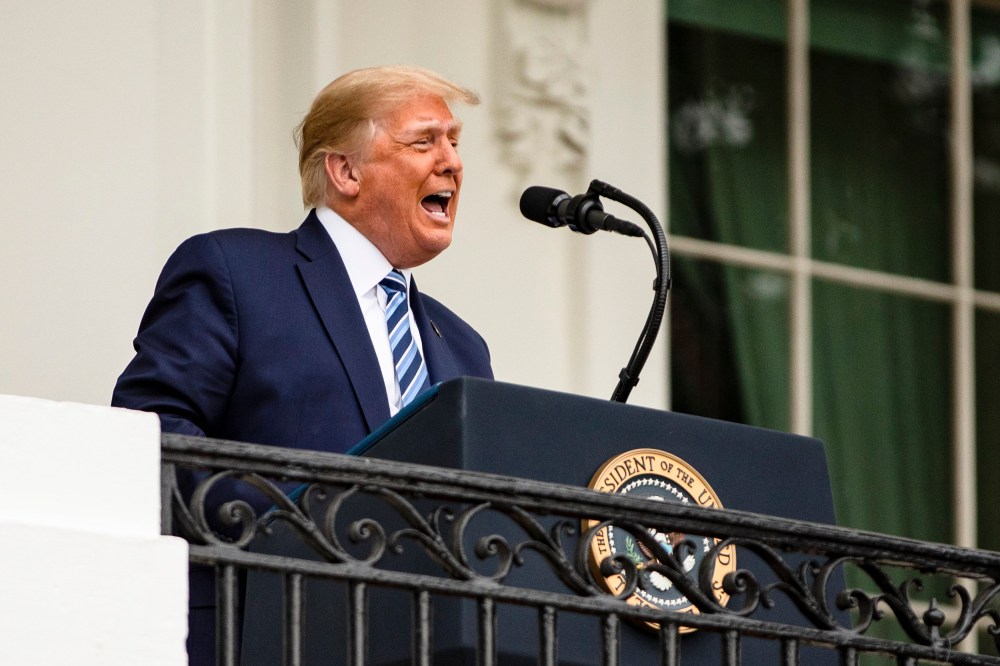 Image: President Trump Delivers Speech To Supporters From White House Balcony