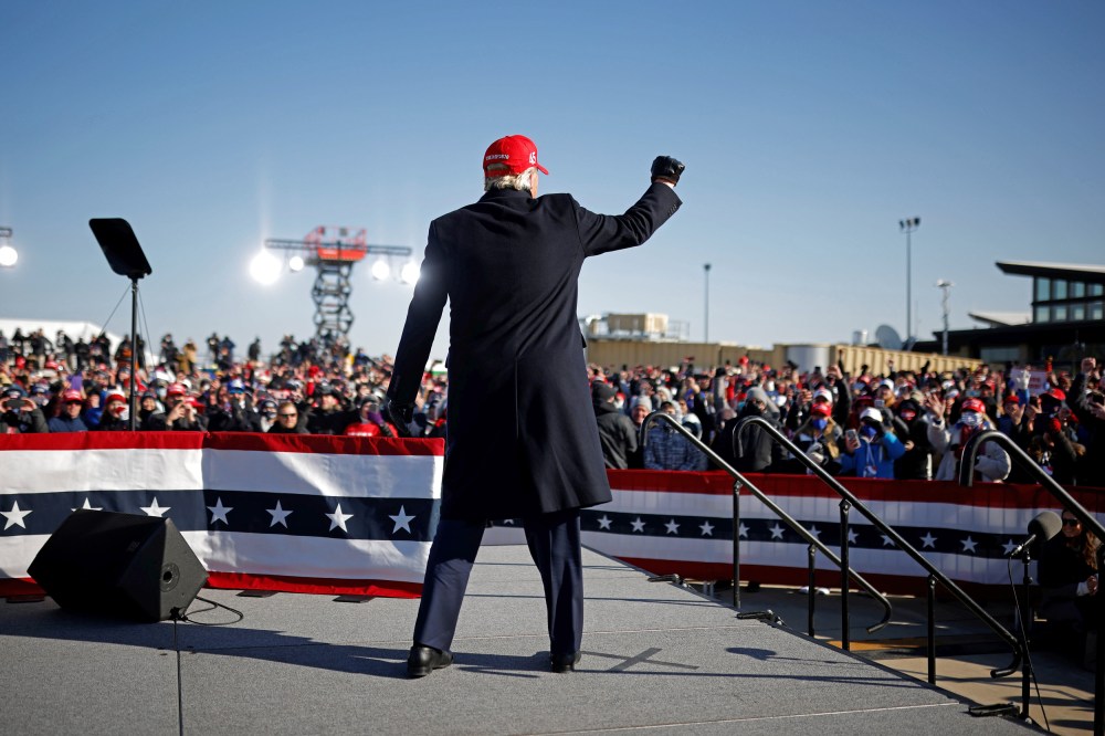 President Trump campaigns in Iowa