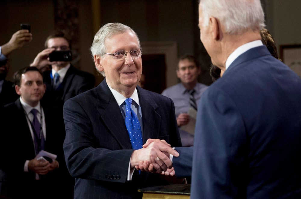 Image: Mitch McConnell, Joe Biden