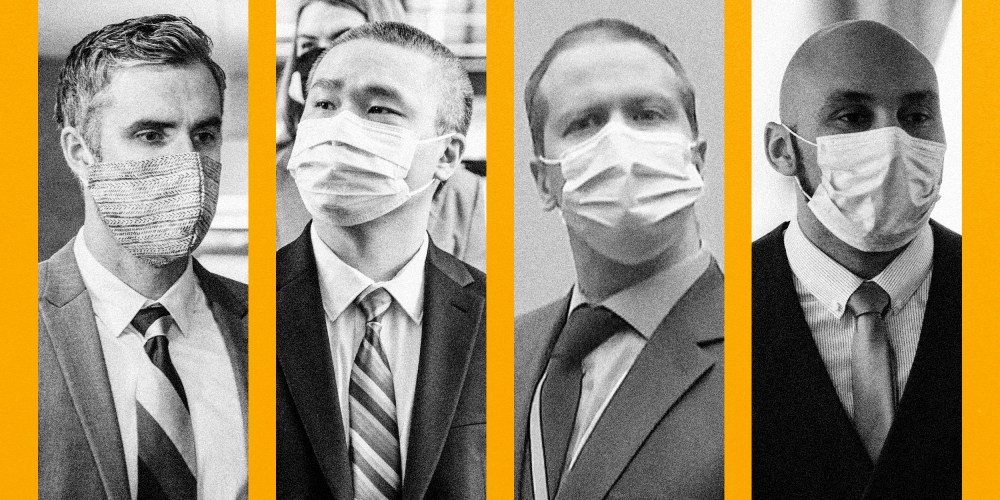 Former Minneapolis Police Officers Thomas Lane, Tou Thao, Derek Chauvin, and J. Alexander Kueng.