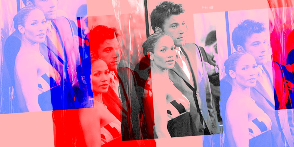 Photo illustration: Photos of Jennifer Lopez and Ben Affleck.