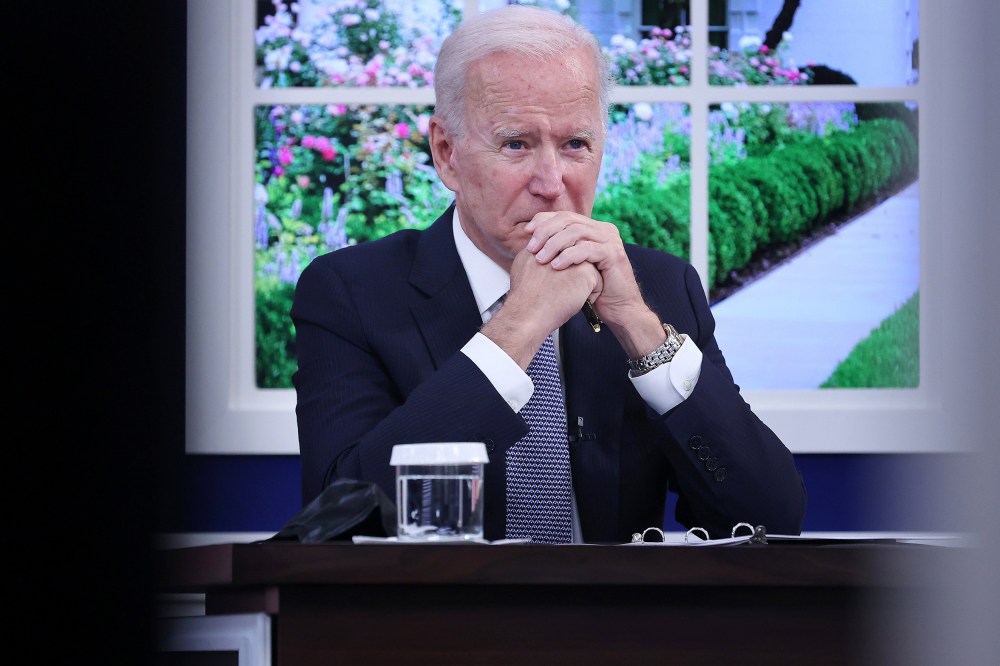 Image: President Joe Biden hosts a meeting with corporate chief executives and members of his cabinet to discuss the looming federal debt limit on Oct. 6, 2021 in Washington.