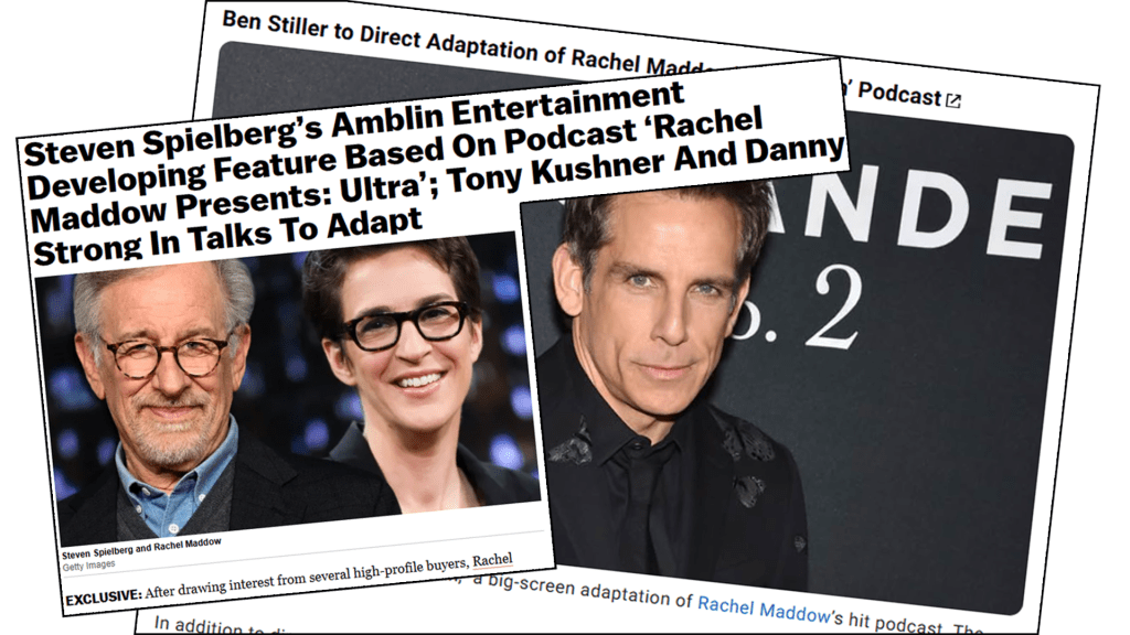 Headlines about Rachel Maddow movie deals