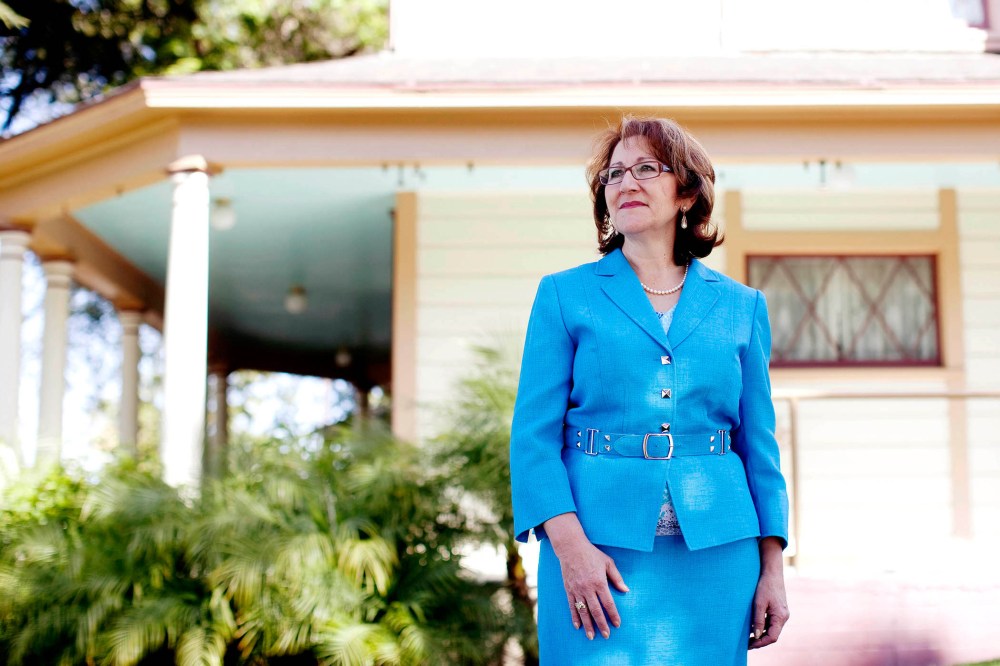 Eloise Gomez Reyes poses for a portrait at her law office, which is currently acting as her campaign headquarters, in Colton, CA on Feb. 11, 2014.