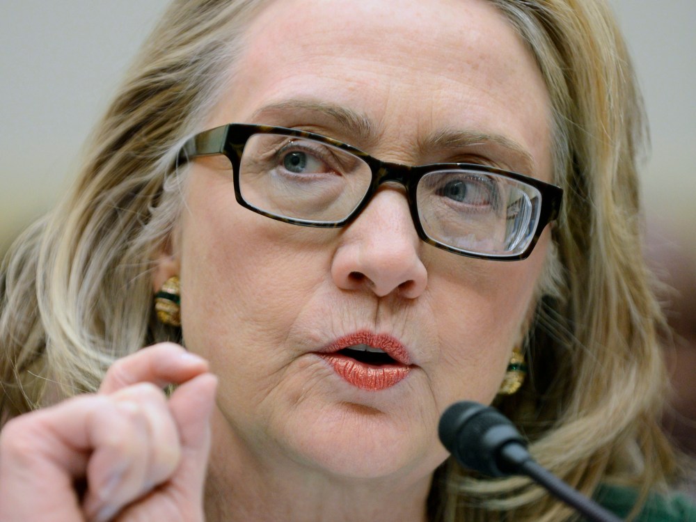 US Secretary of State Hillary Clinton appears before the House Foreign Affairs Committee hearing on the 11 September 2012 attack on US diplomatic facilities in Benghazi, Libya, on Capitol Hill in Washington DC, USA, 23 January 2013. (Photo by Michael...