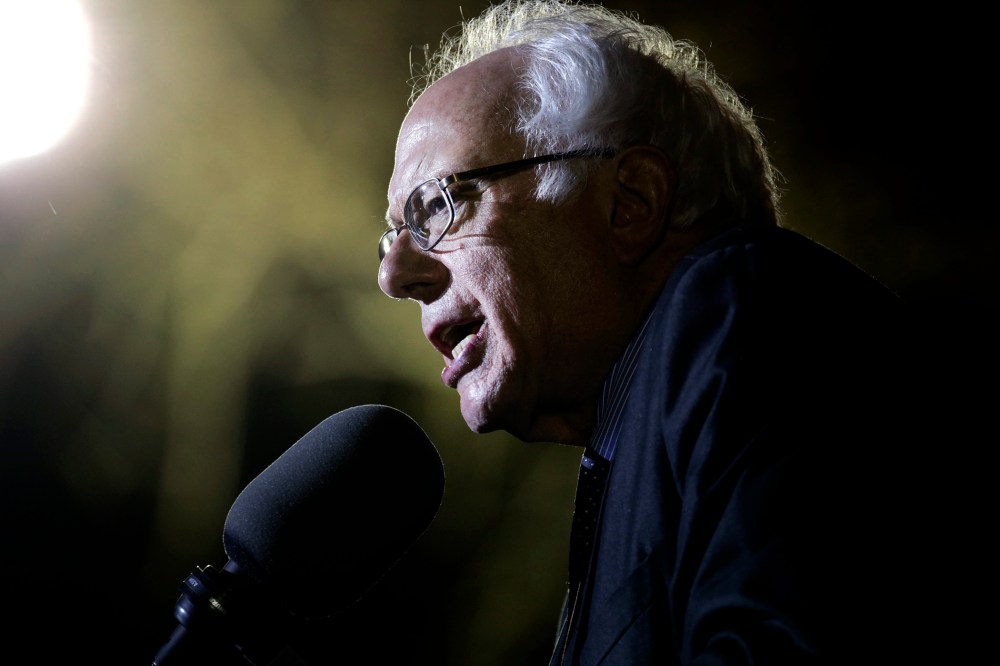 Senator from Vermont and Democratic presidential candidate Bernie Sanders speaks at a campaign rally in Saint Mary's Park in the Bronx, New York, N.Y., on March 31, 2016. (Photo by Peter Foley/EPA)