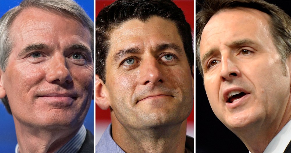 From left, Sen. Rob Portman, Rep. Paul Ryan & Former Minn. Gov. Tim Pawlenty