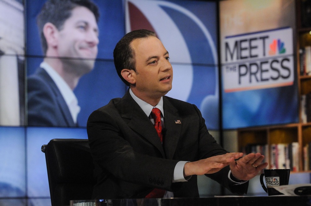 RNC Chairman Reince Priebus appears on NBC's "Meet the Press.".  Priebus defended the changes to Medicare in Paul Ryan's budget plan, charging that President Obama is the one who has "blood on his hands " for stealing from the program to fund his...