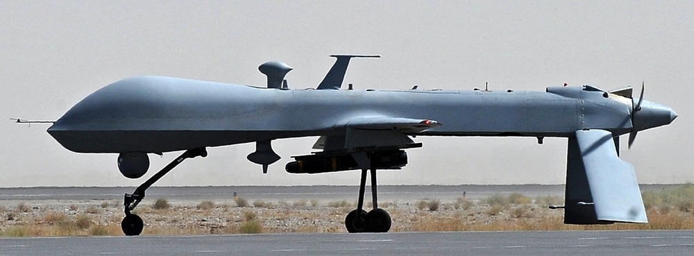 In this file picture taken on on June 13, 2010, a US Predator unmanned drone armed with a missile stands on the tarmac of Kandahar military airport in Afghanistan.