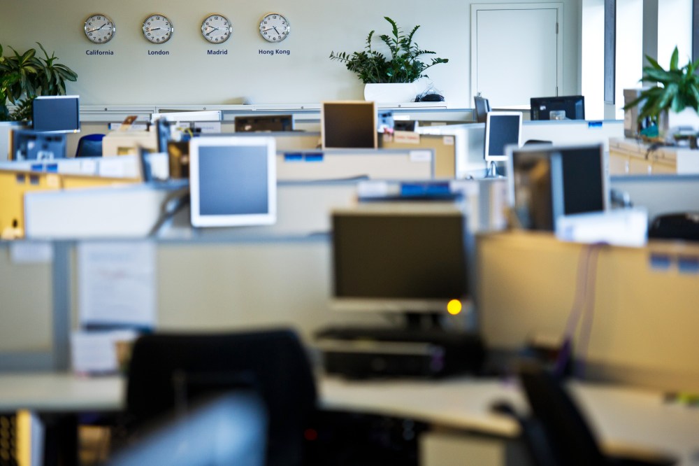 General view of an office on Feb. 8, 2012. (Photo by Ian Gavan/O2/Getty)