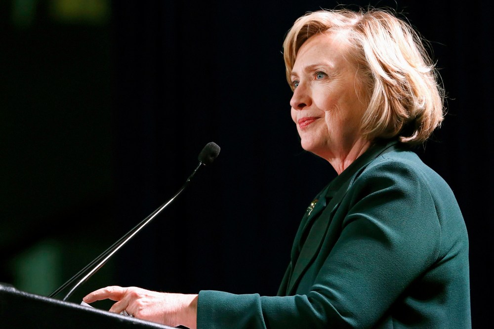 Former U.S. Secretary of State Hillary Clinton speaks in support for Senate candidate, Sen. Mary Landrieu on Nov. 1, 2014. (Jonathan Bachman/Reuters)
