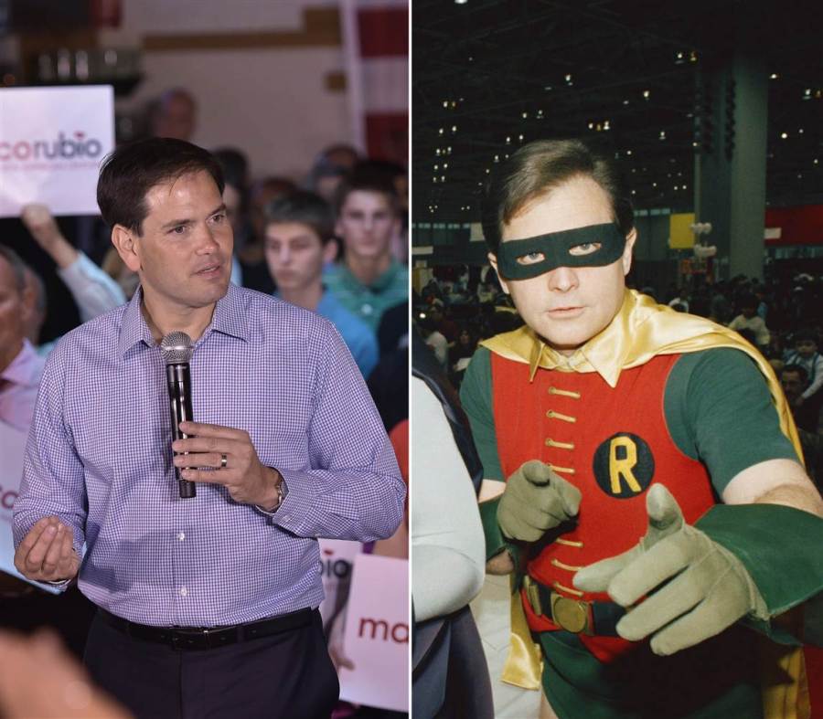 Marco Rubio and Burt Ward as Robin from the 1960s television show 