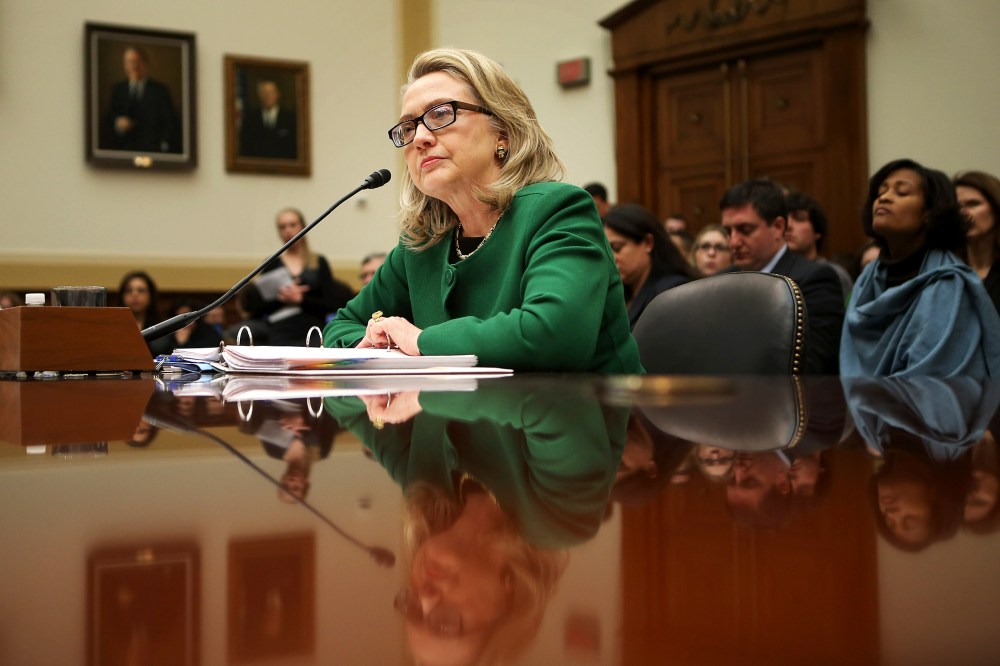 Hillary Clinton testifies before the House Foreign Affairs Committee on Capitol Hill January 23, 2013 in Washington, DC.