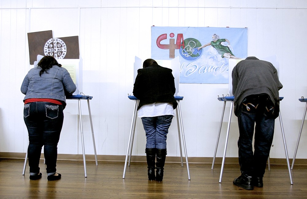 Voters cast their ballots in Texas, Jan. 24, 2013.