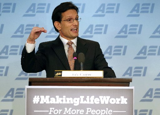 House Majority Leader Eric Cantor (R-VA) speaks at the American Enterprise Institute, on February 5, 2013 in Washington, DC. (Photo by Mark Wilson/Getty Images)