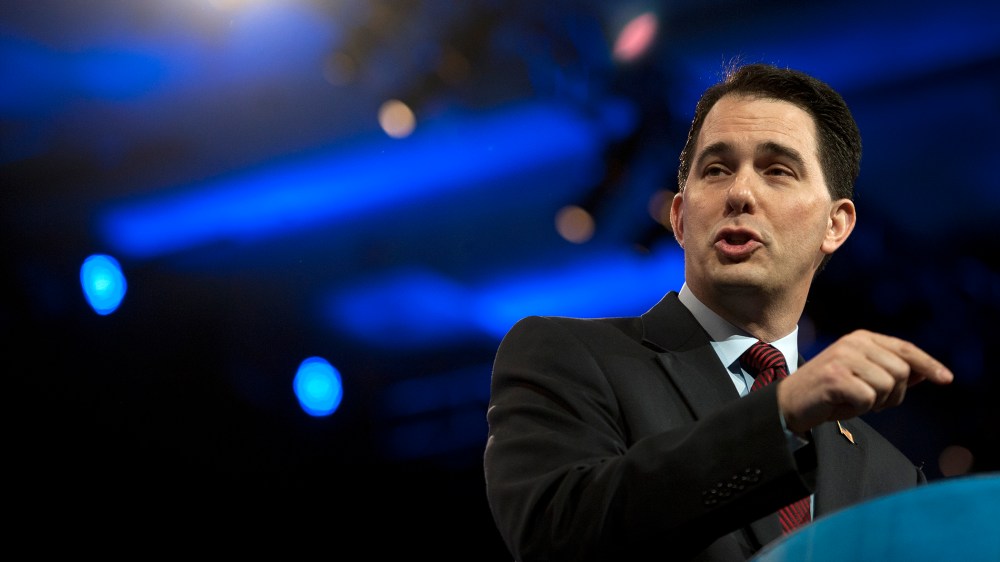 Wisconsin Governor Scott Walker speaks during the 2013 Conservative Political Action Conference in National Harbor, Md. on March 16, 2013.