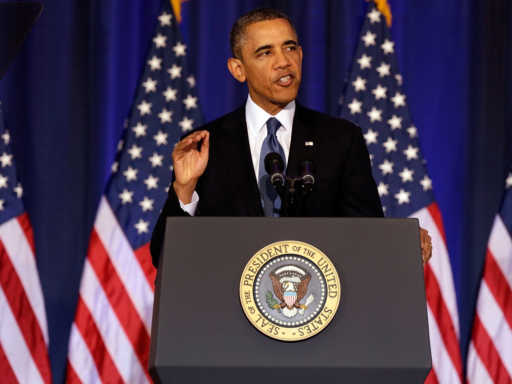 President Obama speaks at the National Defense University in Washington, D.C. on on May 23, 2013. (Photo by Win McNamee/Getty Images)
