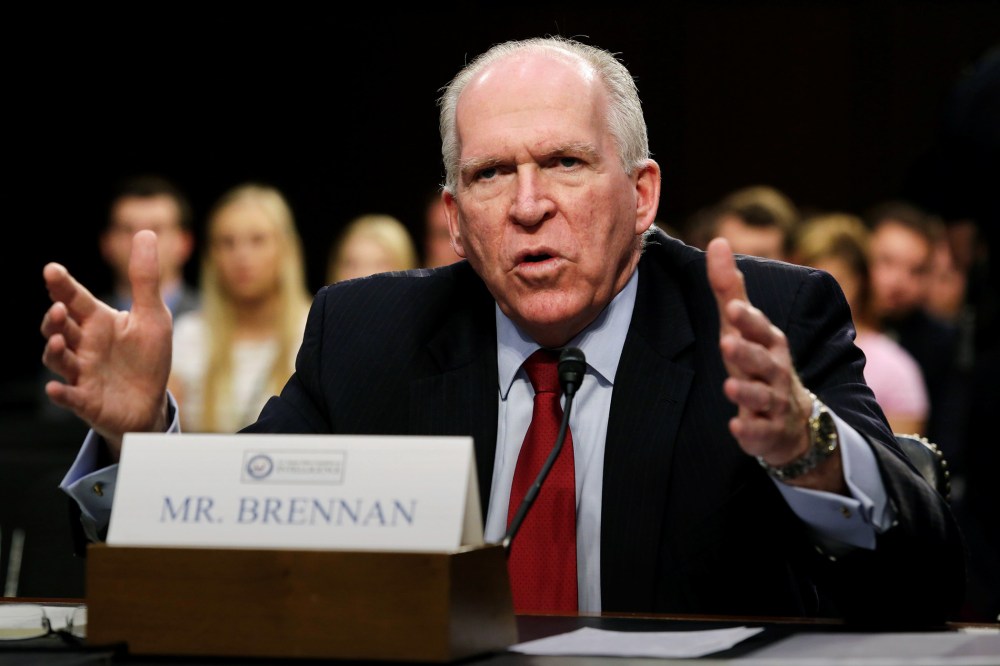 CIA Director John Brennan testifies before the Senate Intelligence Committee hearing on "diverse mission requirements in support of our National Security", in Washington, DC, June 16, 2016. (Photo by Yuri Gripas/Reuters)