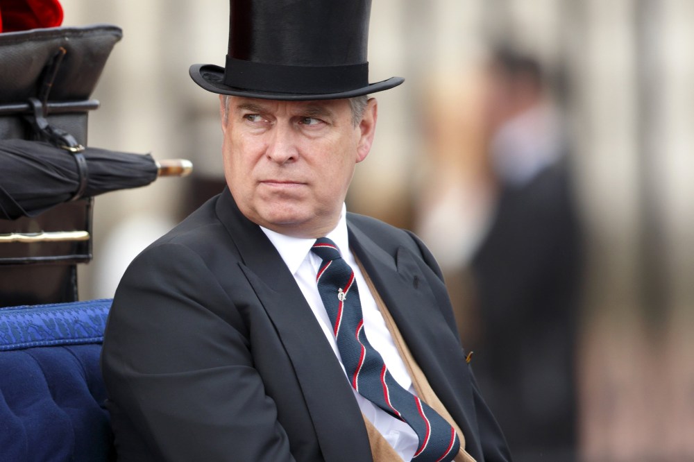 Prince Andrew, Duke of York returns to Buckingham Palace in a horse drawn carriage on June 15, 2013 in London, England.