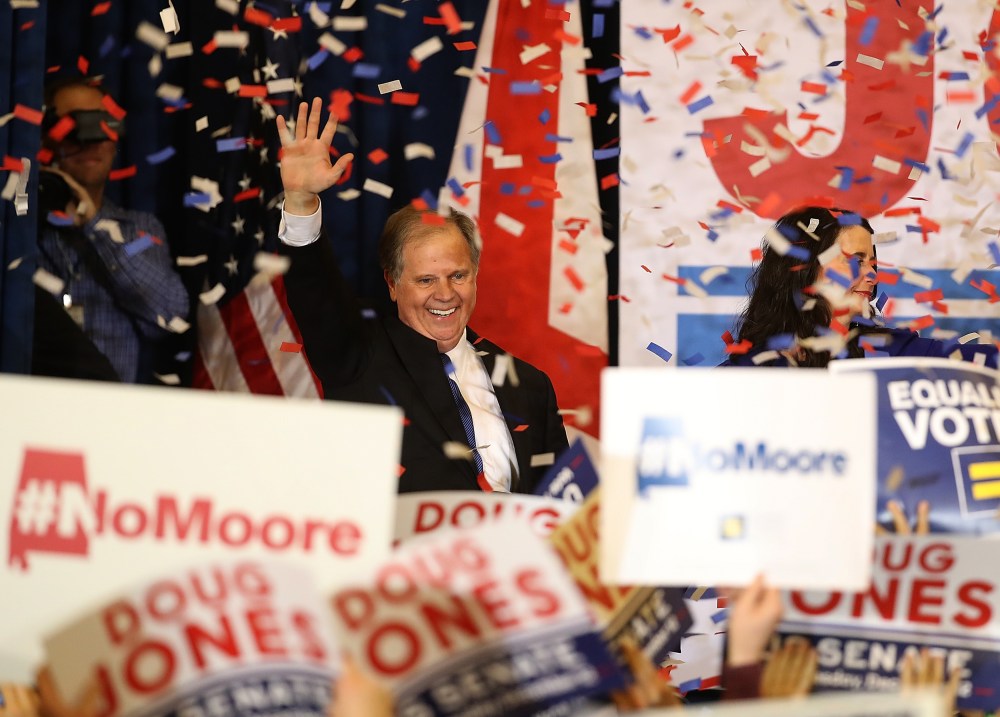 Democratic Senate Candidate Doug Jones Holds Election Night Watch Party In Birmingham