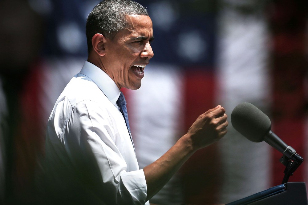 President Obama speaks as he unveils his plan on climate change at Georgetown University, June 25, 2013.
