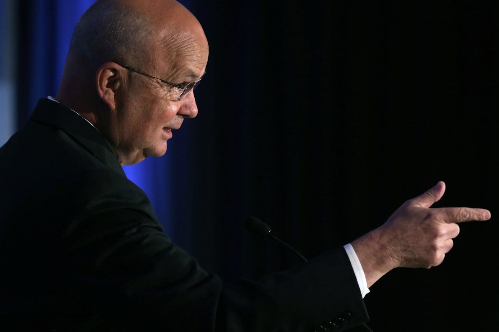 Michael Hayden, former director of the National Security Agency (NSA), speaks during a conference hosted by the Bipartisan Policy Center on Aug. 6, 2013 in Washington, DC.