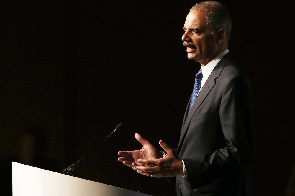 Attorney General Eric Holder speaks during the 2013 America Bar Association (ABA) annual meeting on August 12, 2013 in San Francisco, Calif.