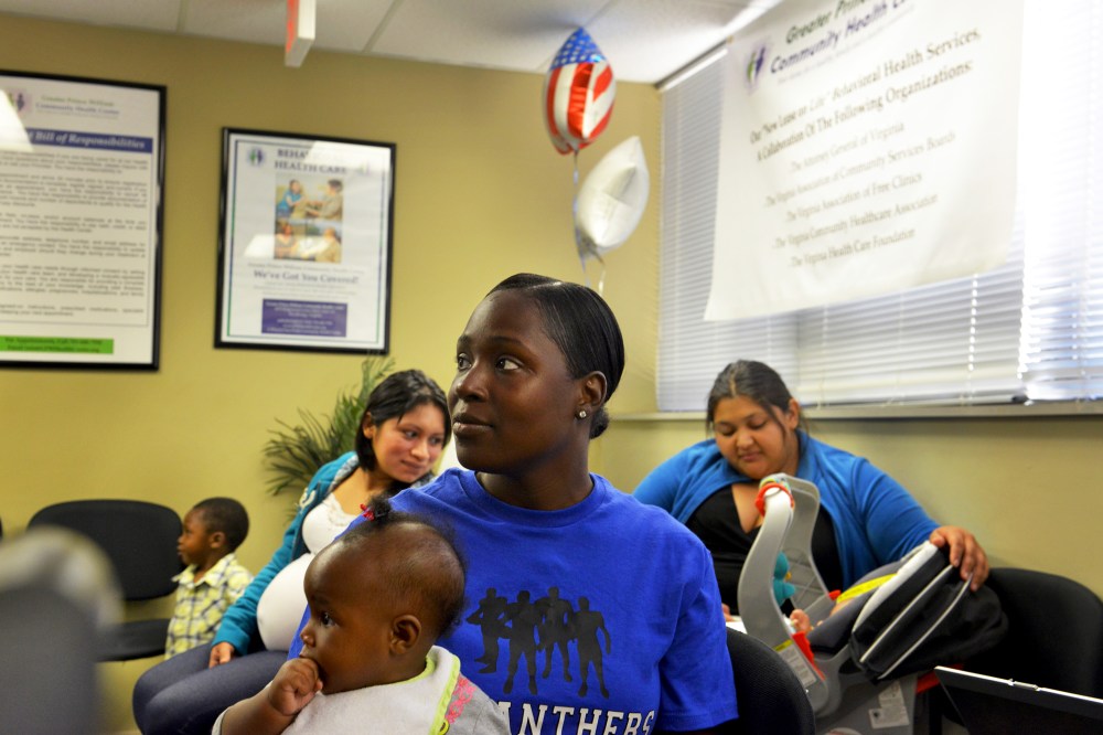 Paula Thornhill waits at the Greater Prince William Community Health Center on Tuesday, October 1, 2013, in Woodbridge, VA.