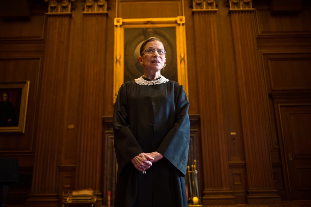 Supreme Court Justice Ruth Bader Ginsburg is photographed in the East conference room at the U.S. Supreme Court in Washington, D.C., on Aug., 30, 2013. (Photo by Nikki Kahn/The Washington Post/Getty)