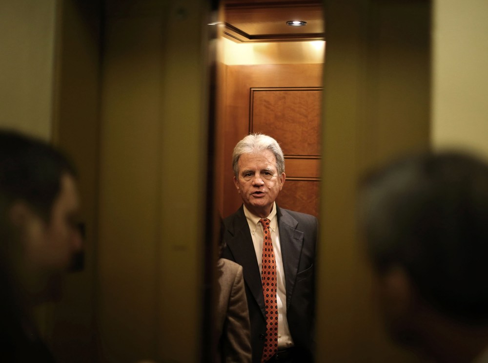 Sen. Tom Coburn (R-OK) at the U.S. Capitol, October 8, 2013 in Washington, D.C., was been identified as one of two Republican senators who placed a hold on Sen. Franken's new mental health bill.
