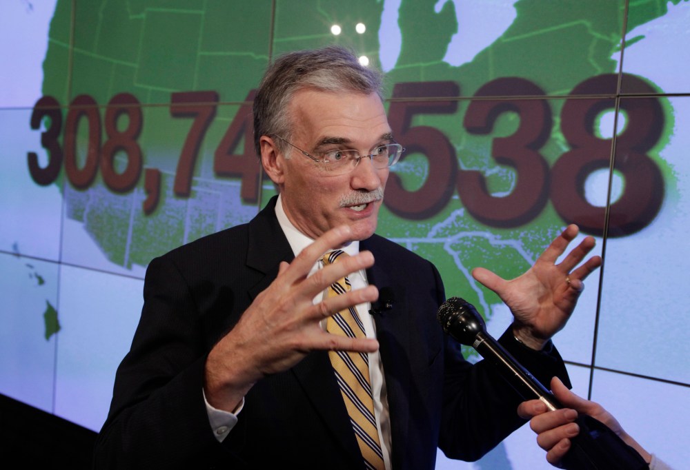 Director of U.S. Census Bureau Robert Groves talks to the media after a presentation of the 2010 Census U.S. population at the National Press Club in Washington December 21, 2010.