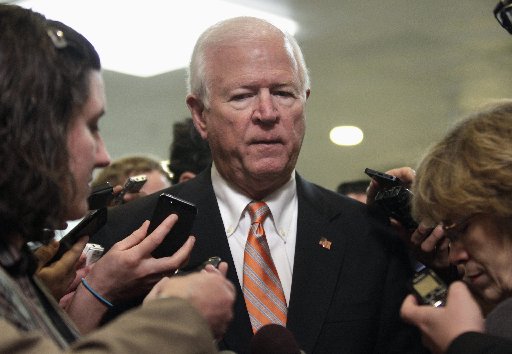 U.S. Senate Intelligence Committee vice chairman Senator Saxby Chambliss (R-GA) talks to the media in November     (REUTERS/Yuri Gripas)