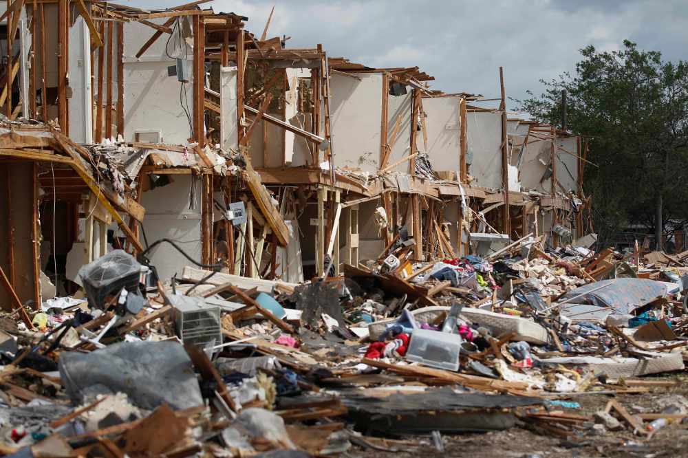 A housing complex, destroyed by a deadly fertilizer plant explosion, is pictured in the town of West, near Waco, Texas, April 21, 2013. (Photo by Michael Ainsworth/REUTERS/Pool)