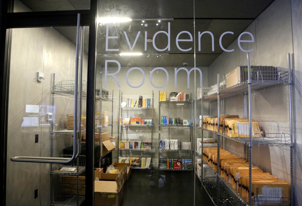 The forensics lab's evidence room is pictured inside the Microsoft Cybercrime Center, the new headquarters of the Microsoft Digital Crimes Unit, in Redmond, Washington November 11, 2013.