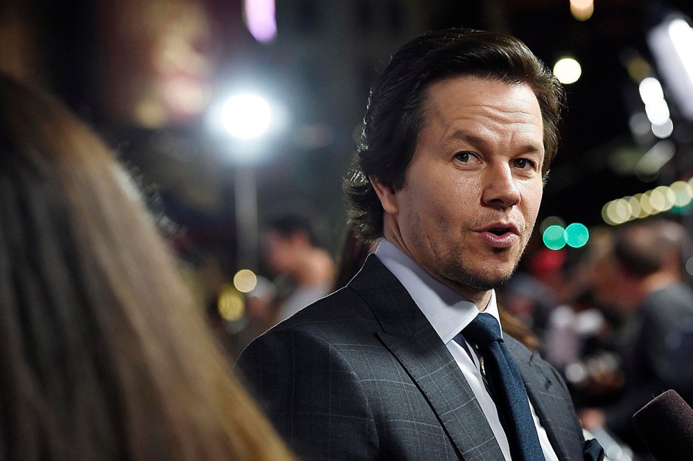 Cast member Mark Wahlberg speaks to reporters in Los Angeles, Calif. on Nov. 10, 2014.
