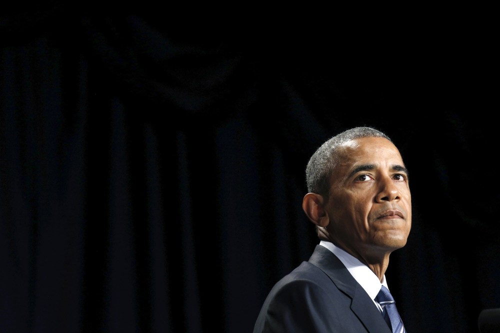 President Barack Obama pauses while speaking at an event in Washington, D.C., on Feb. 4, 2016. (Photo by Kevin Lamarque/Reuters)