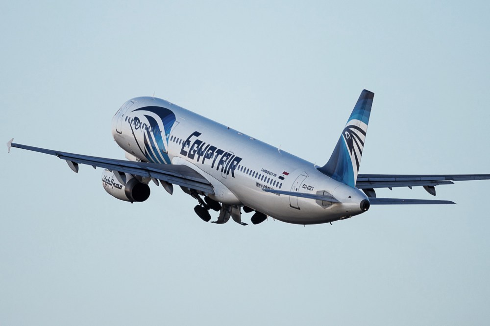 An EgyptAir Airbus A320 passenger plane takes flight in this file image dated Oct. 20, 2015. (Photo by Belyakova Tatyana/TASS/ZUMA)