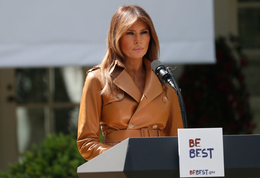 Image: U.S. first lady Melania Trump announces the launch of her "Be Best" initiative at the White House in Washington