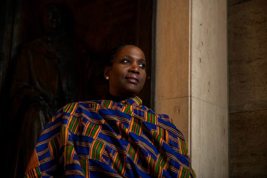 Image: Lisa Cook, a Michigan State University economist, in Ann Arbor in 2019.