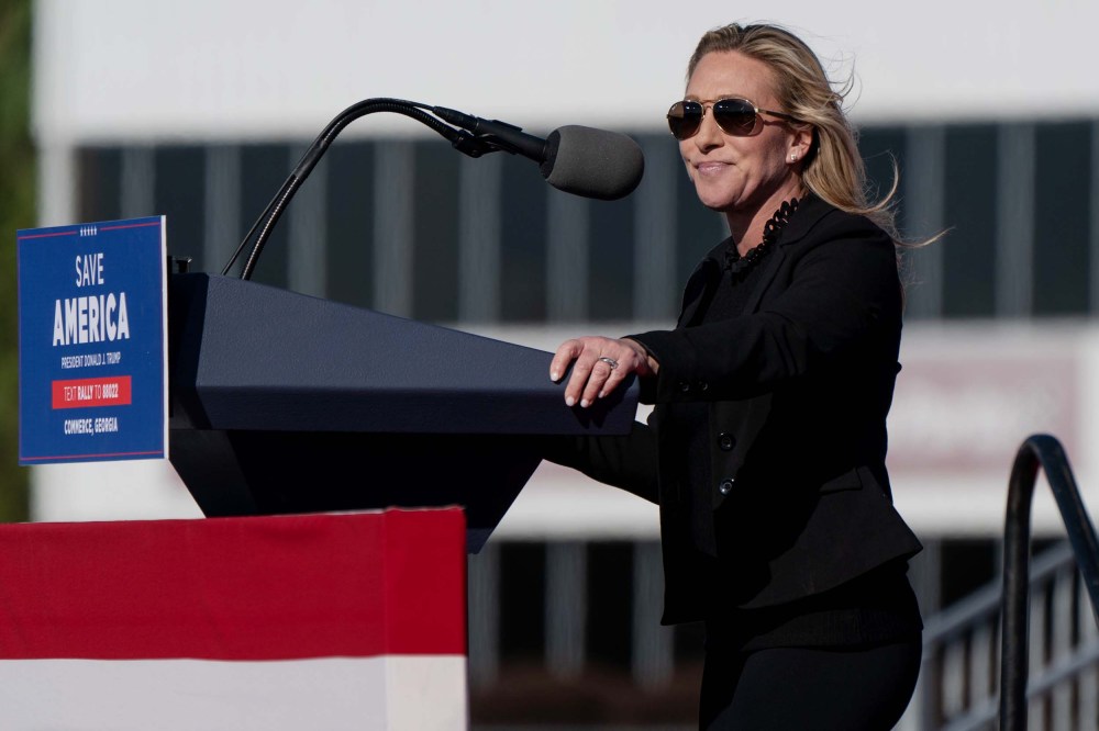 Former President Donald Trump Holds Rally In Support Of David Perdue And Herschel Walker