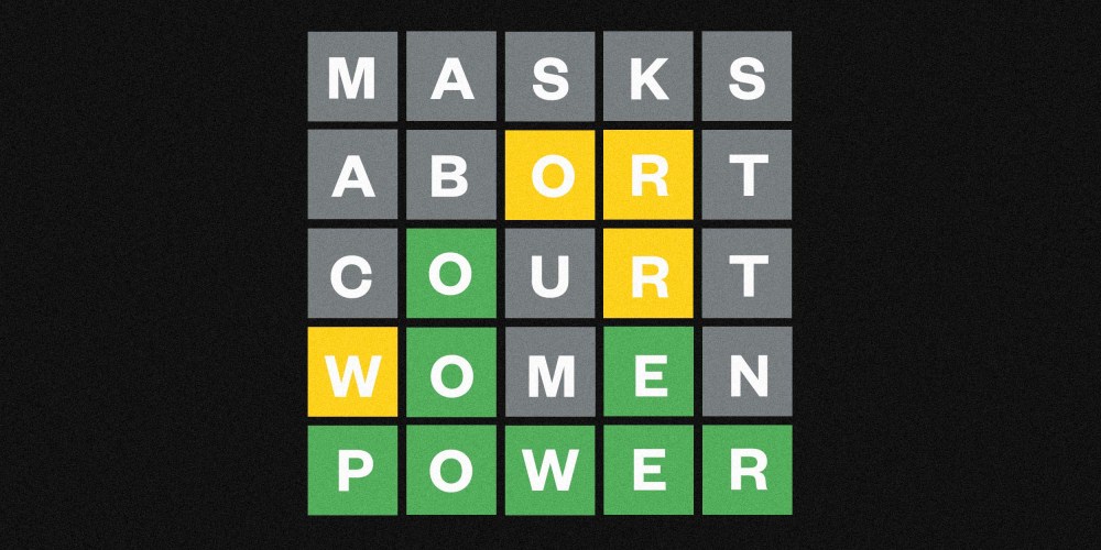 Photo Illustration: A version of Wordle with GOP buzzwords