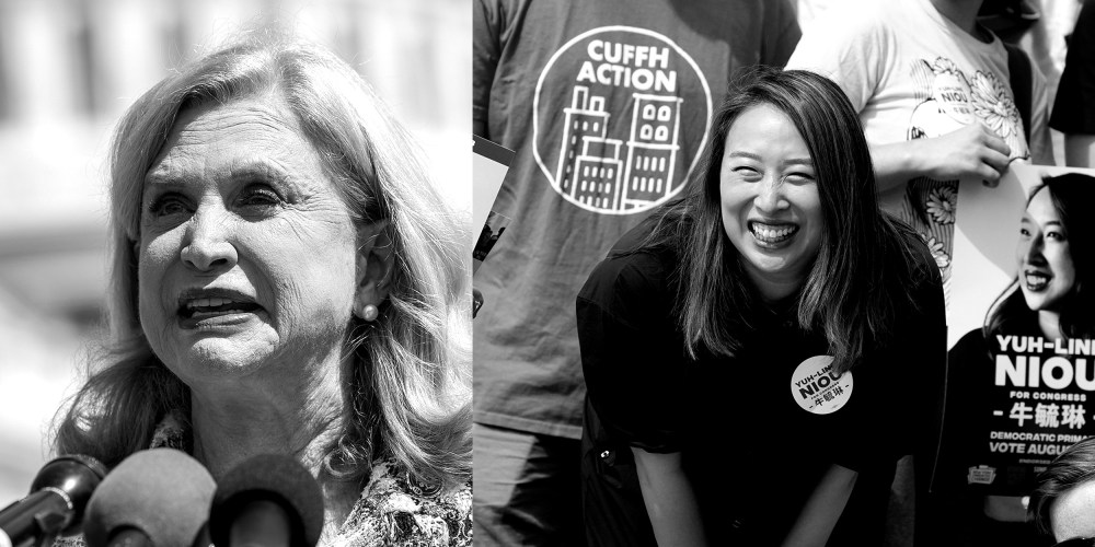 Photo diptych: Carolyn Maloney and Yuh-Line Niou