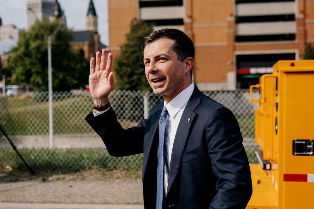 Secretary Buttigieg Holds Press Conference With Michigan Governor Whitmer And Detroit Mayor Duggan